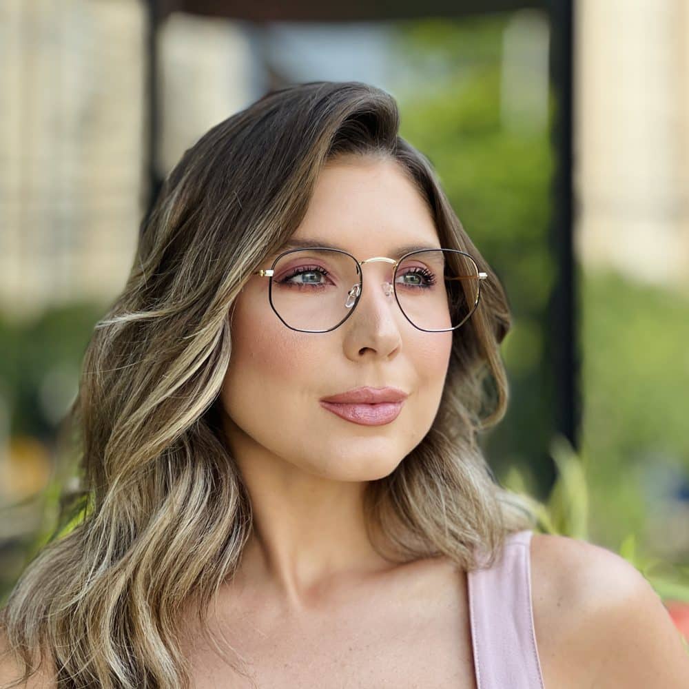 oticagriss oculos de grau feminino hexagonal preto e dourado 392 7 oticagriss oculos de grau feminino hexagonal preto e dourado 392 7