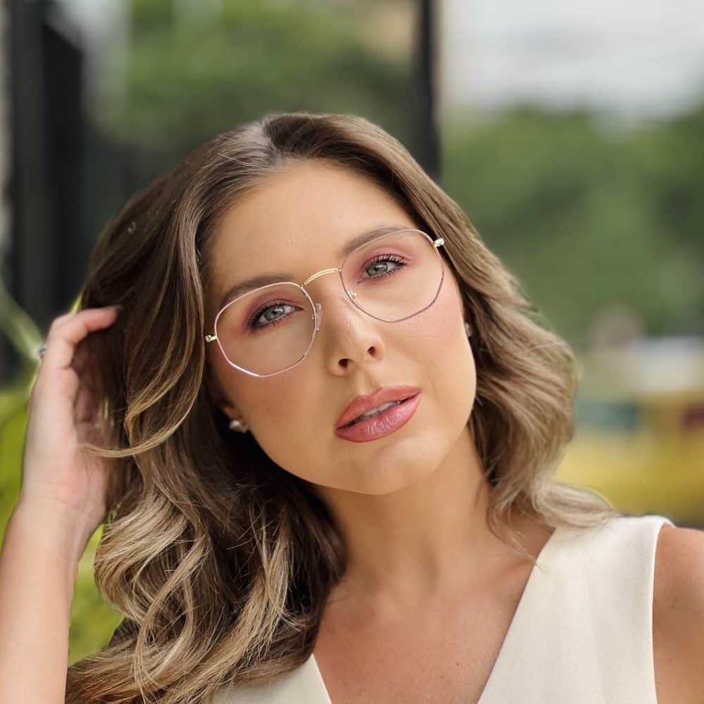 oticagriss oculos de grau feminino hexagonal rose e dourado 392 3 oticagriss oculos de grau feminino hexagonal rose e dourado 392 3