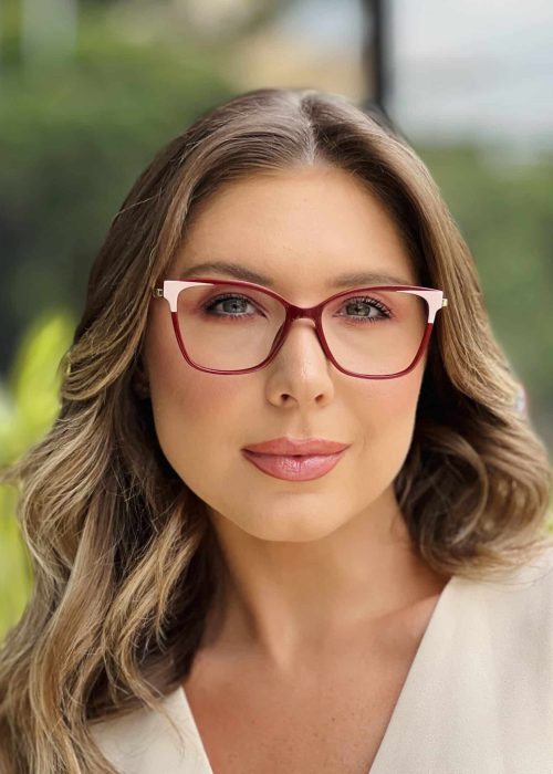 oticagriss oculos de grau feminino quadrado marsala 399