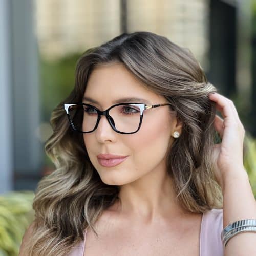 oticagriss oculos de grau feminino quadrado preto 399 1