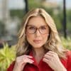 oticagriss oculos de grau feminino gatinho marrom transparente 404 oticagriss oculos de grau feminino gatinho marrom transparente 404