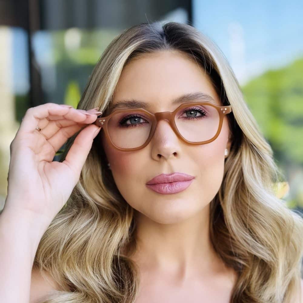 oticagriss oculos de grau feminino hexagonal caramelo 406 oticagriss oculos de grau feminino hexagonal caramelo 406