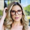 oticagriss oculos de grau feminino quadrado marrom 411 oticagriss oculos de grau feminino quadrado marrom 411