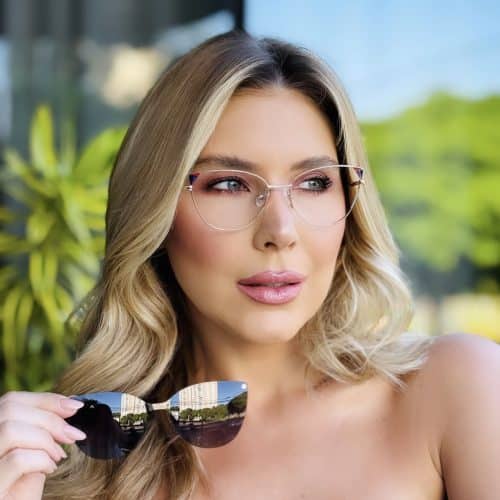 oticagriss oculos feminino 2 em 1 clip on gatinho azul 413 1