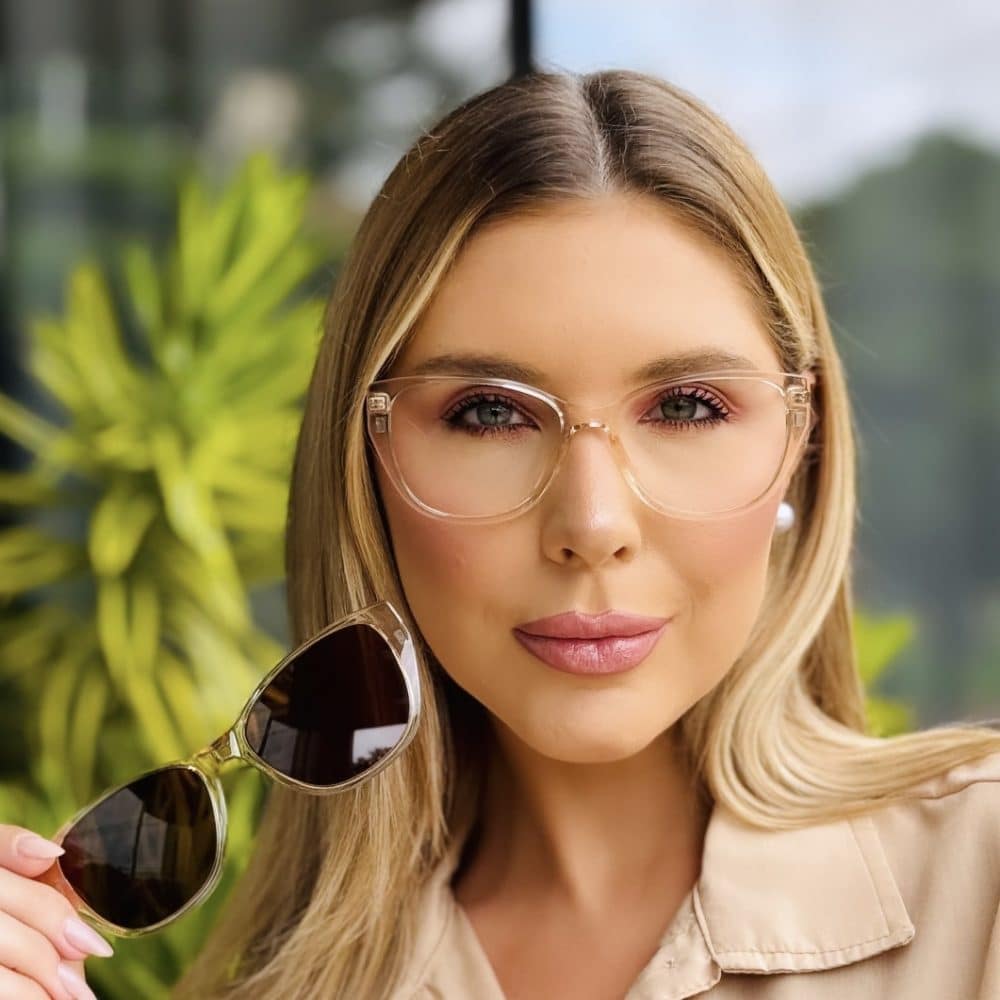 oticagriss oculos feminino 2 em 1 clip on gatinho champanhe 417 6 oticagriss oculos feminino 2 em 1 clip on gatinho champanhe 417 6