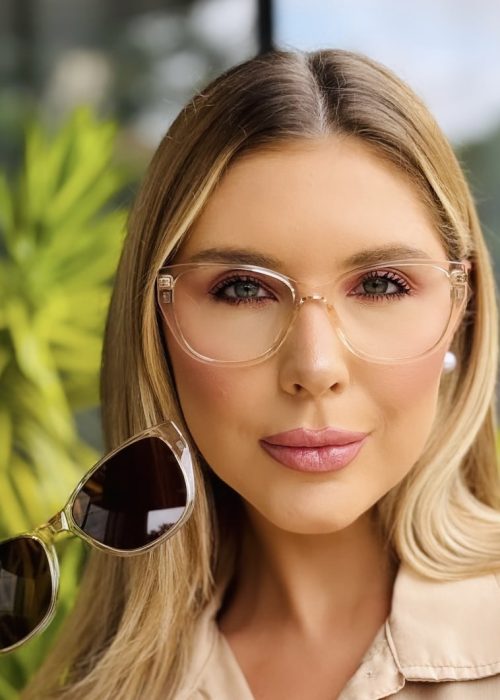 oticagriss oculos feminino 2 em 1 clip on gatinho champanhe 417 6