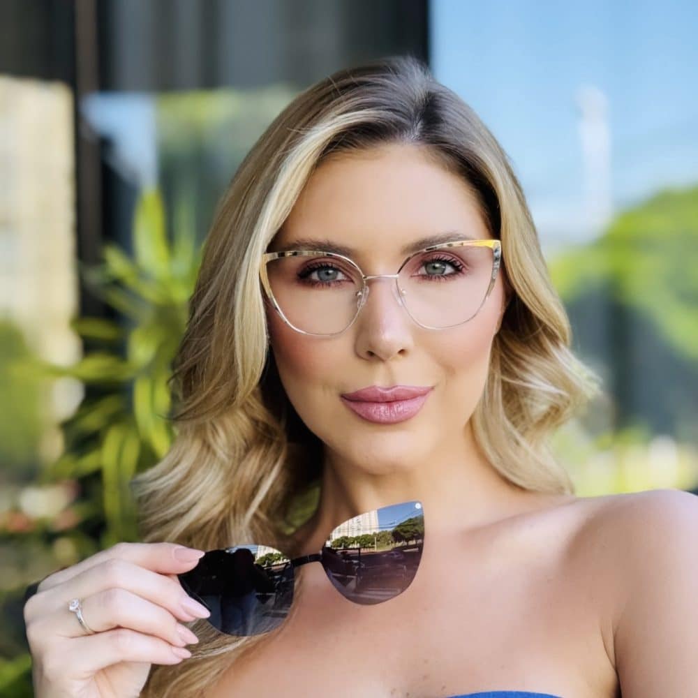 oticagriss oculos feminino 2 em 1 clip on gatinho dourado 410 oticagriss oculos feminino 2 em 1 clip on gatinho dourado 410