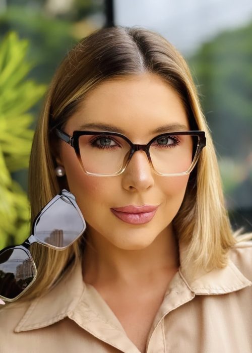 oticagriss oculos feminino 2 em 1 clip on gatinho marrom 414 1