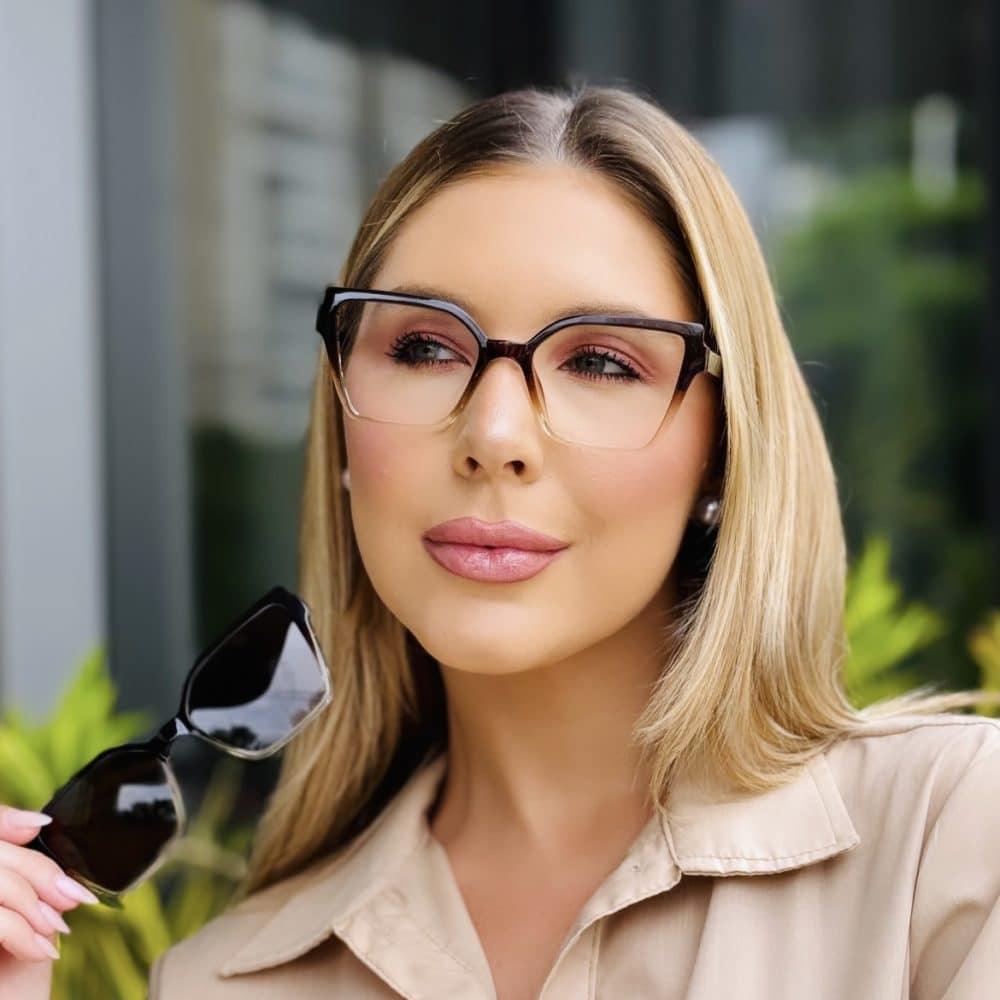 oticagriss oculos feminino 2 em 1 clip on gatinho marrom 414 3 oticagriss oculos feminino 2 em 1 clip on gatinho marrom 414 3