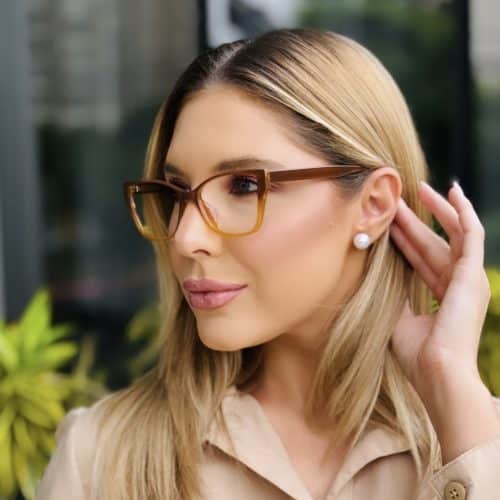 oticagriss oculos feminino 2 em 1 clip on gatinho marrom 415 3