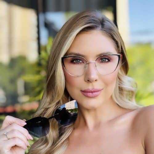 oticagriss oculos feminino 2 em 1 clip on gatinho preto 410