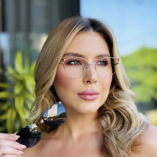 oticagriss oculos feminino 2 em 1 clip on gatinho preto 413 1