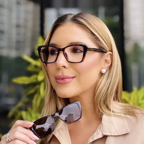 oticagriss oculos feminino 2 em 1 clip on gatinho tartaruga 416 1