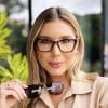 oticagriss oculos feminino 2 em 1 clip on gatinho tartaruga 416 oticagriss oculos feminino 2 em 1 clip on gatinho tartaruga 416