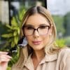 oticagriss oculos feminino 2 em 1 clip on gatinho tartaruga e azul 414 oticagriss oculos feminino 2 em 1 clip on gatinho tartaruga e azul 414