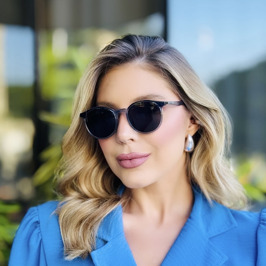 oticagriss oculos feminino clip on 2 em 1 redondo azul transparente 315 7 oticagriss oculos feminino clip on 2 em 1 redondo azul transparente 315 7