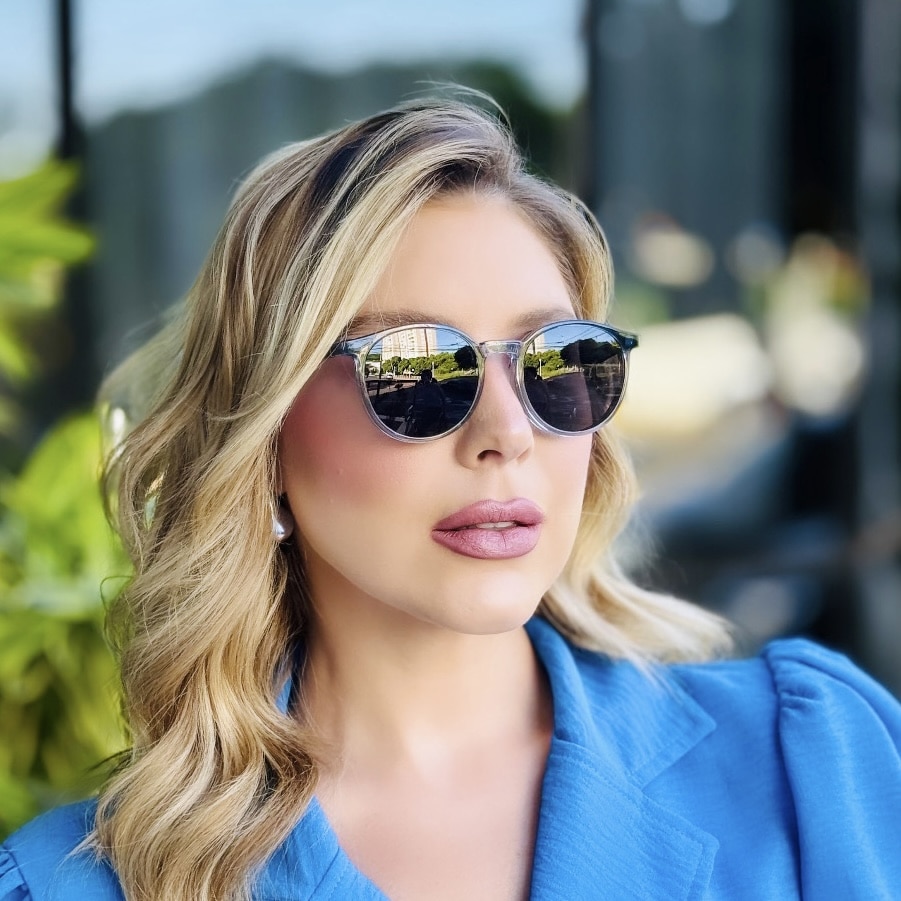 oticagriss oculos feminino clip on 2 em 1 redondo azul transparente 315 8 oticagriss oculos feminino clip on 2 em 1 redondo azul transparente 315 8