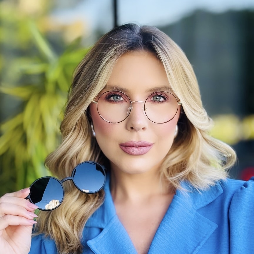oticagriss oculos feminino clip on 2 em 1 redondo preto 423 oticagriss oculos feminino clip on 2 em 1 redondo preto 423