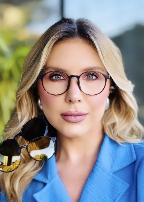 oticagriss oculos 3 em 1 clip on redondo tartaruga 427