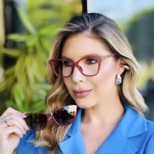oticagriss oculos feminino 2 em 1 clip on gatinho rose 341 1