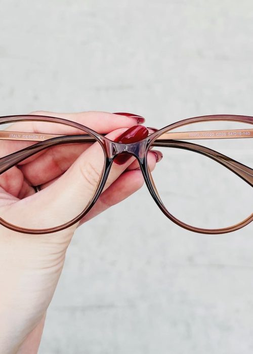 oticagriss oculos de grau feminino gatinho marrom 327