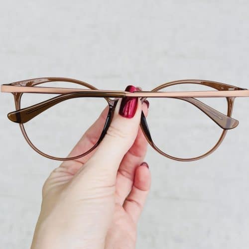 oticagriss oculos de grau feminino gatinho marrom 428 1