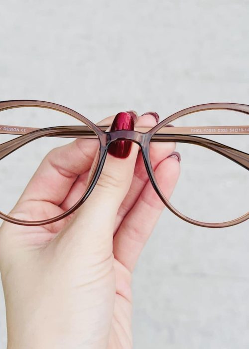 oticagriss oculos de grau feminino gatinho marrom 428