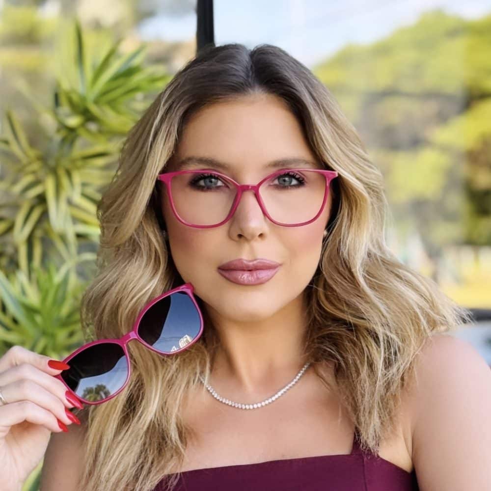 oticagriss oculos feminino 2 em 1 clip on gatinho pink 432 oticagriss oculos feminino 2 em 1 clip on gatinho pink 432