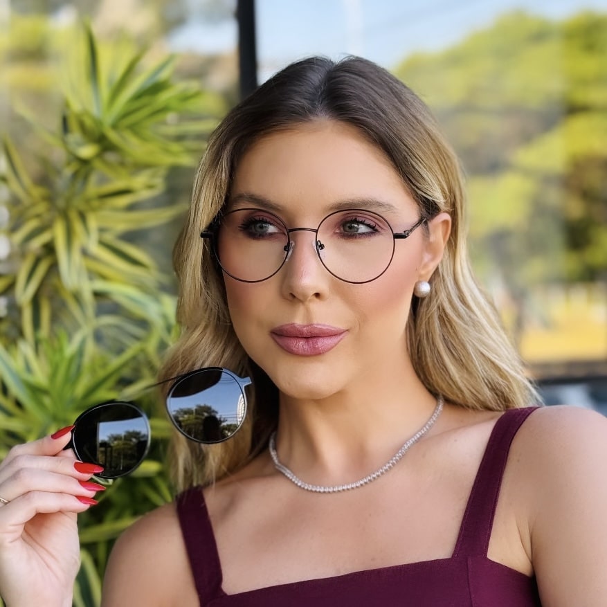 oticagriss oculos feminino clip on 2 em 1 redondo preto 429 1