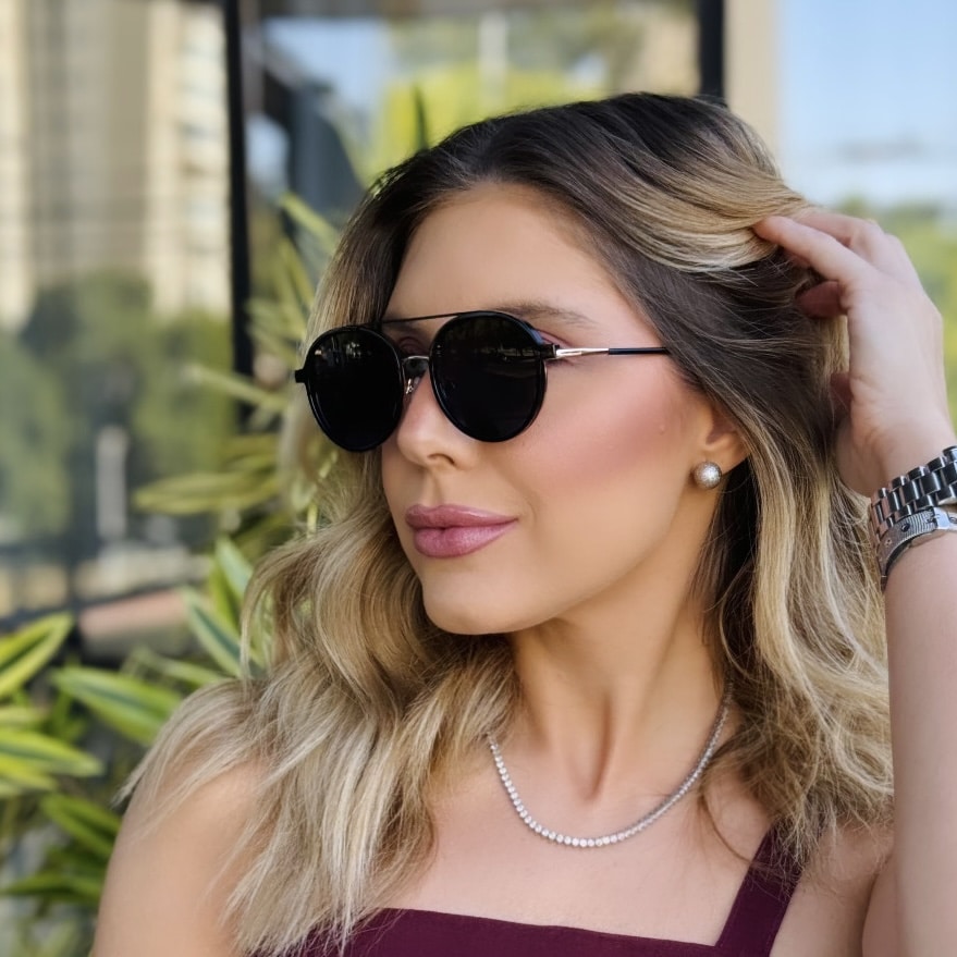 oticagriss oculos feminino clip on 2 em 1 redondo preto e rose 429 6 oticagriss oculos feminino clip on 2 em 1 redondo preto e rose 429 6