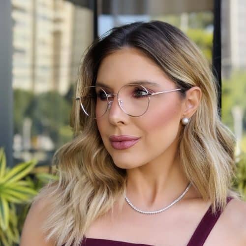 oticagriss oculos feminino clip on 2 em 1 redondo rose 429 5