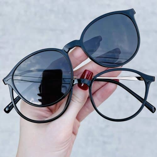 oticagriss oculos clip on 2 em 1 redondo preto 267