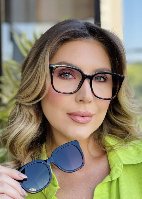 oticagriss oculos 2 em 1 clip on quadrado preto e tartaruga 440 4