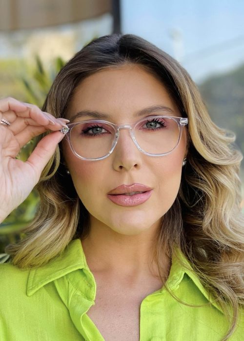 oticagriss oculos de grau feminino redondo transparente 442