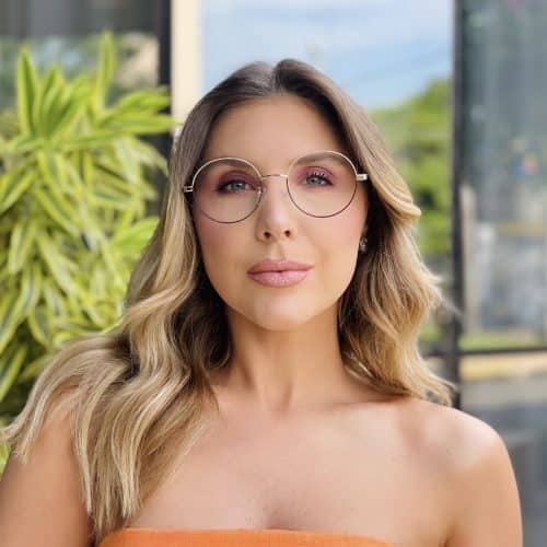 oticagriss oculos de grau feminino redondo nude e marrom 448