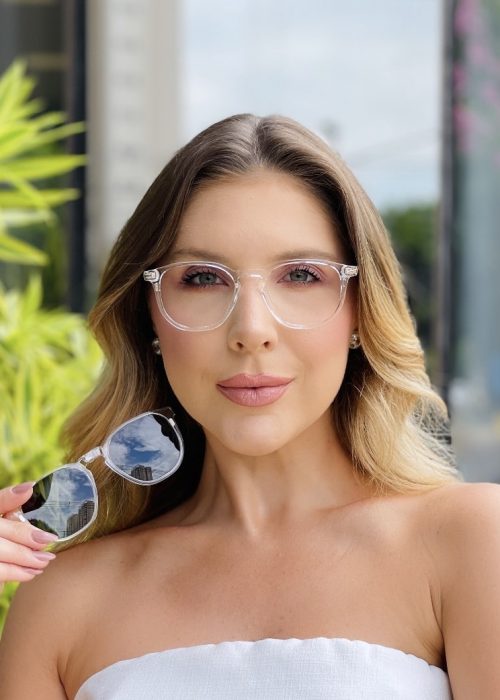 oticagriss oculos 2 em 1 clip on quadrado transparente 456