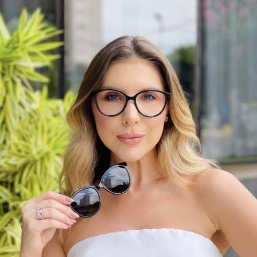oticagriss oculos clip on 2 em 1 redondo preto 426