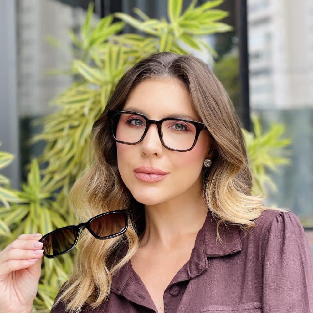 oticagriss oculos 2 em 1 clip on quadrado tartaruga 463 oticagriss oculos 2 em 1 clip on quadrado tartaruga 463