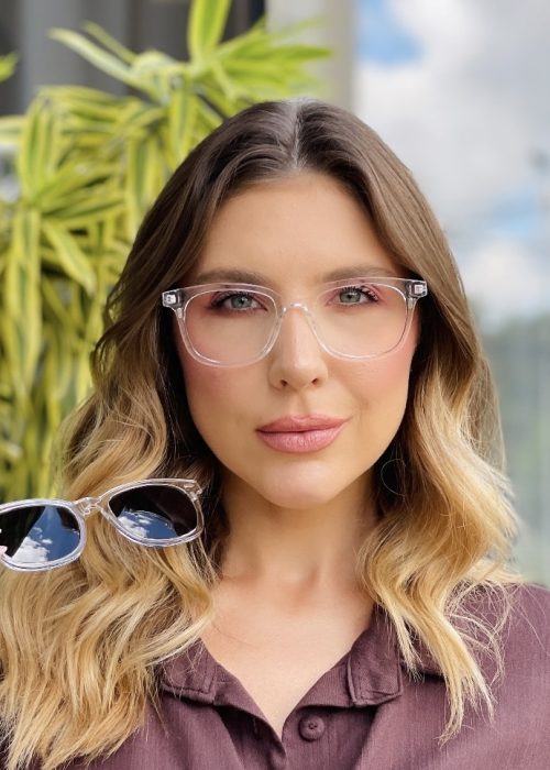 oticagriss oculos 2 em 1 clip on quadrado transparente 467