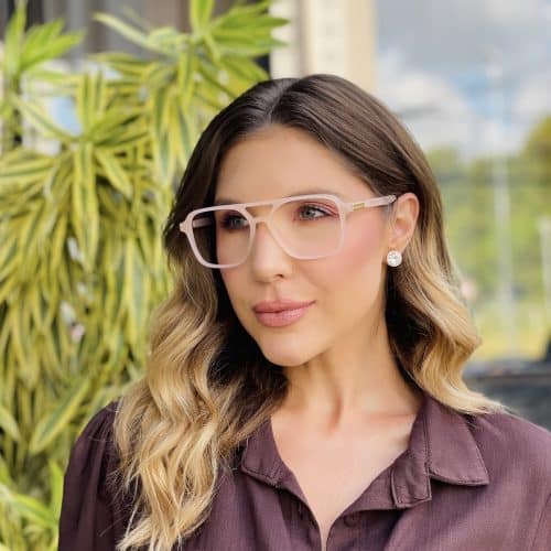 oticagriss oculos de grau feminino aviador bege 466 1