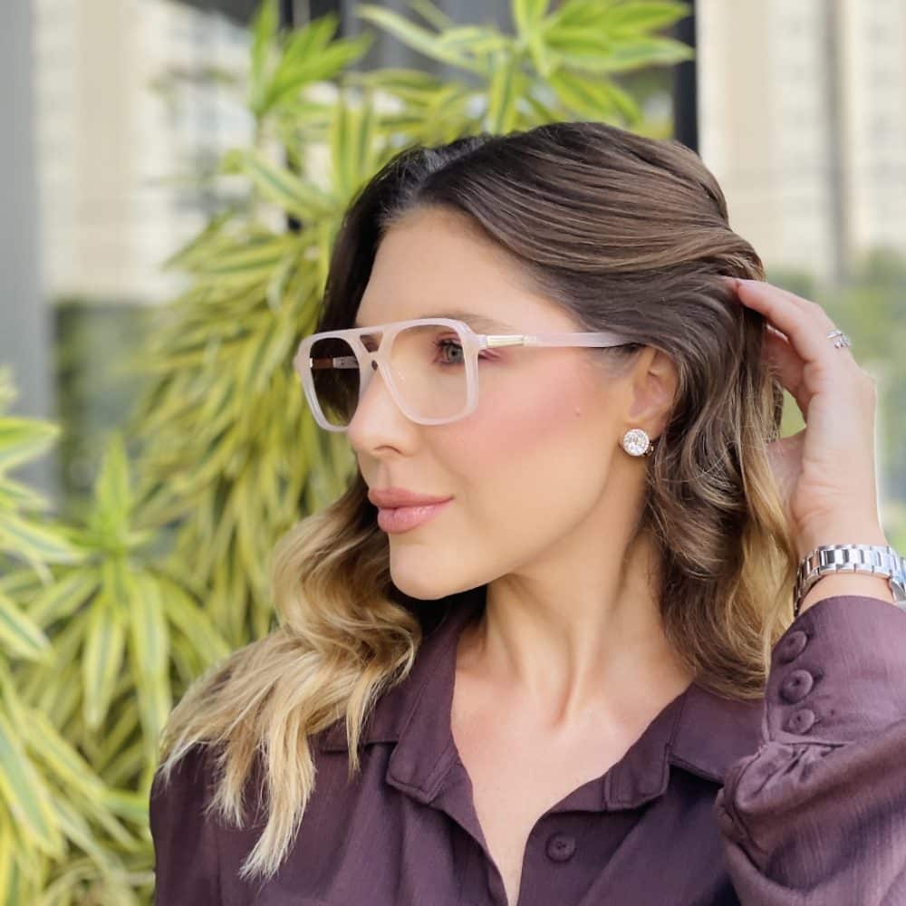 oticagriss oculos de grau feminino aviador bege 466 3 oticagriss oculos de grau feminino aviador bege 466 3