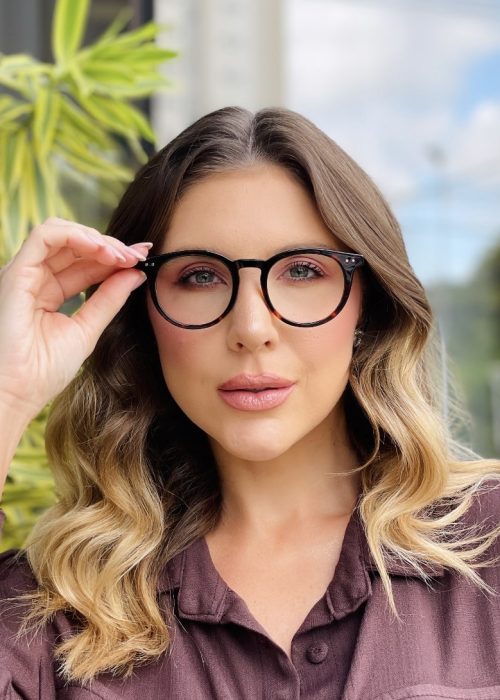 oticagriss oculos de grau feminino redondo tartaruga 460