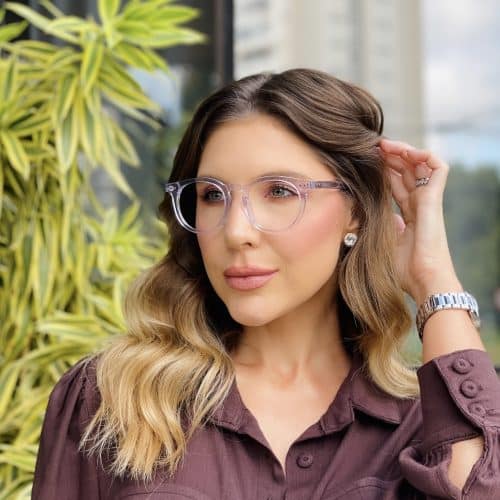 oticagriss oculos de grau feminino redondo transparente 460 1