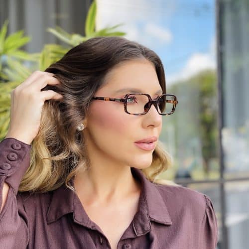 oticagriss oculos de grau feminino retangular tartaruga 465 6