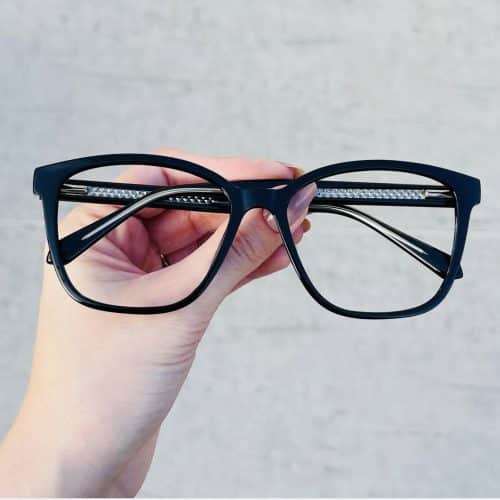 oticagriss oculos de grau feminino quadrado preto 469