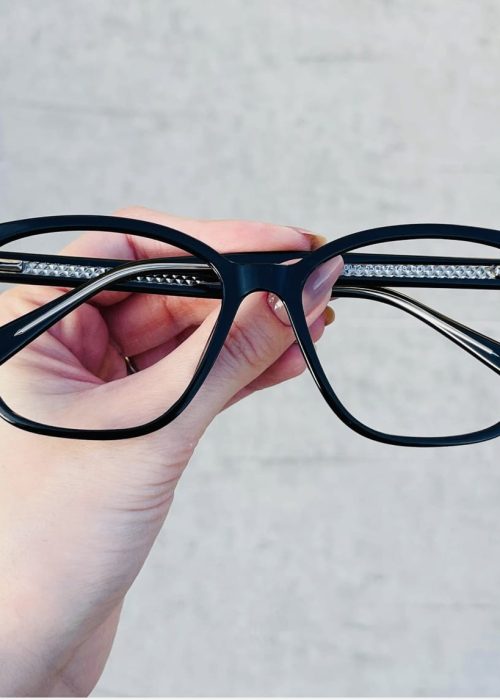 oticagriss oculos de grau feminino quadrado preto 469