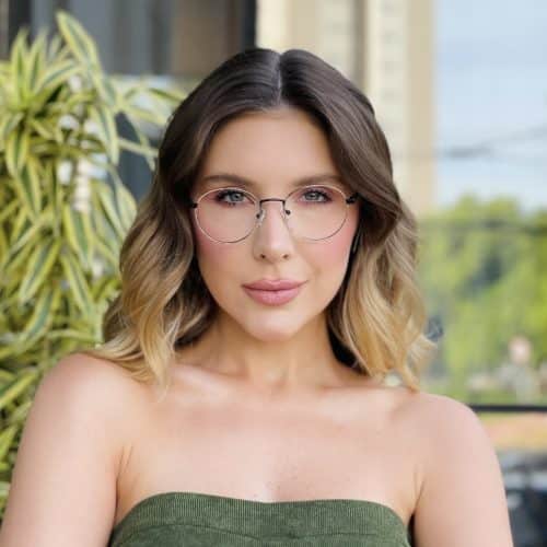 oticagriss oculos de grau feminino redondo dourado 479 5