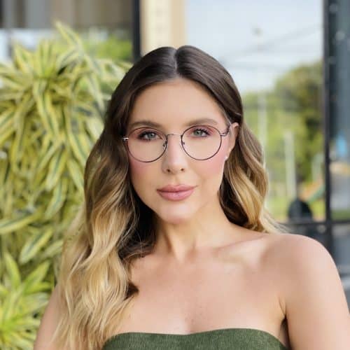 oticagriss oculos de grau feminino redondo marrom 479