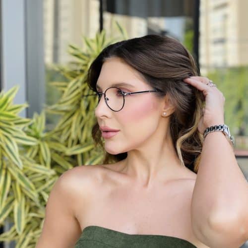oticagriss oculos de grau feminino redondo preto 479 6