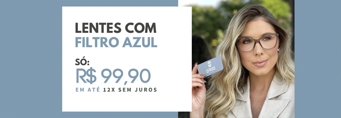 Lentes com filtro azul promoção